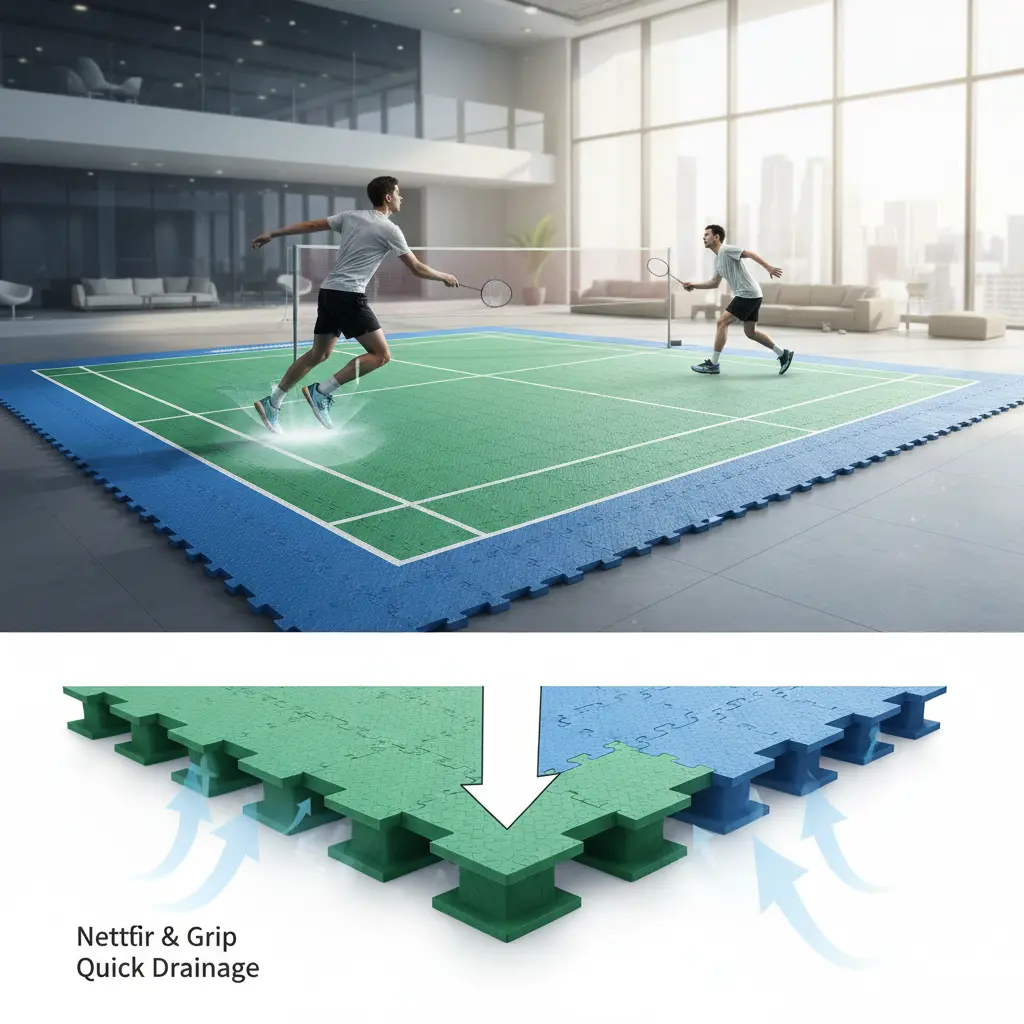 Keuntungan menggunakan lantai interlock untuk lapangan badminton