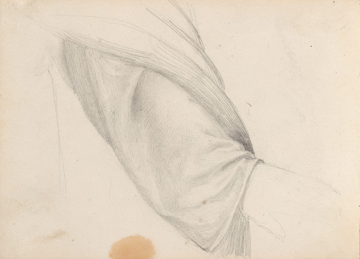 Drapery study 1838 or 1839