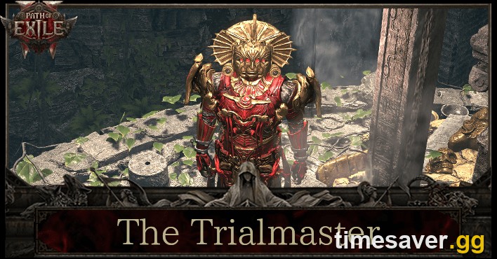 The Trialmaster, the boss at the end of the PoE2 Trial of Chaos, whose fight is redesigned in 0.5.5