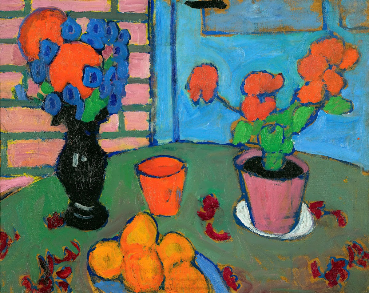 Still Life With Flowers And Oranges circa 1909