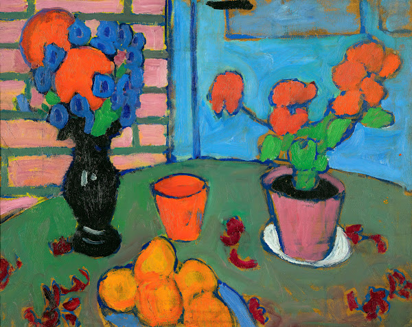 Still Life With Flowers And Oranges circa 1909