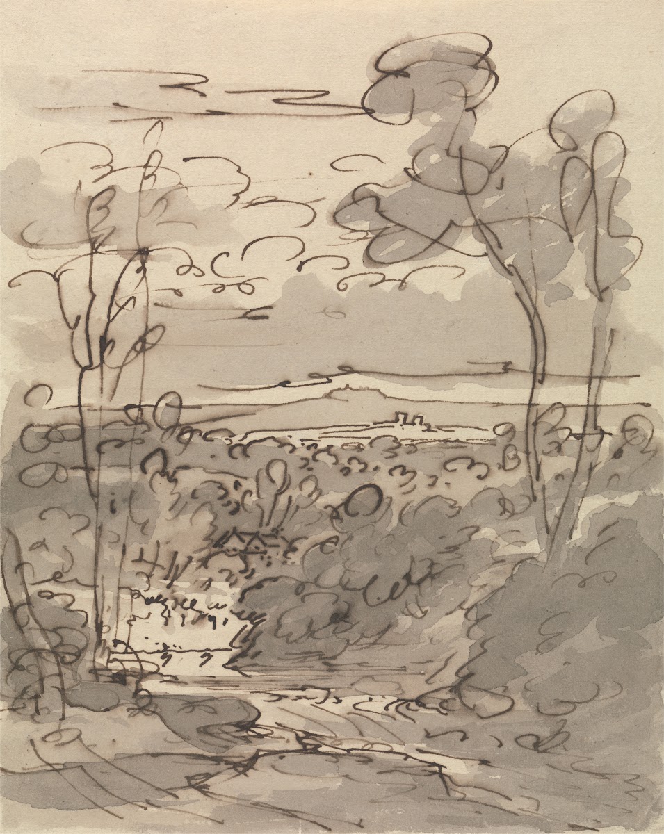 Trees and Hilly Landscape