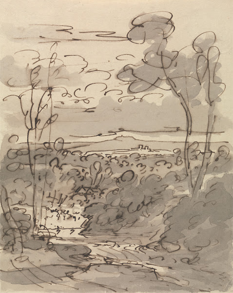 Trees and Hilly Landscape