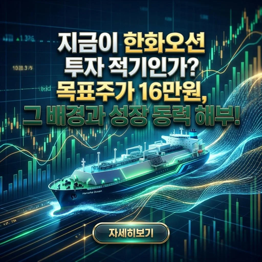 한화오션, 목표가 16만원 '돌파 신호탄' 쏘나? 2026년 대변혁의 숨겨진 가치 전격 분석!
