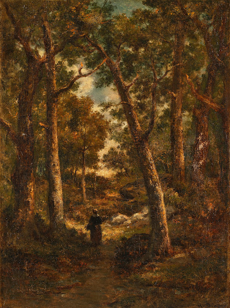 Sous bois fagotière de dos