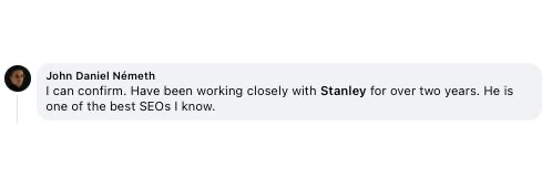 Client testimonial