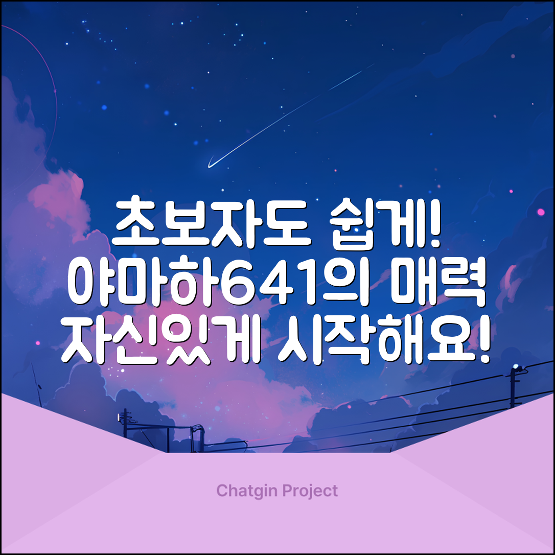 초보자도 쉽게 배우는 야마하641의 매력