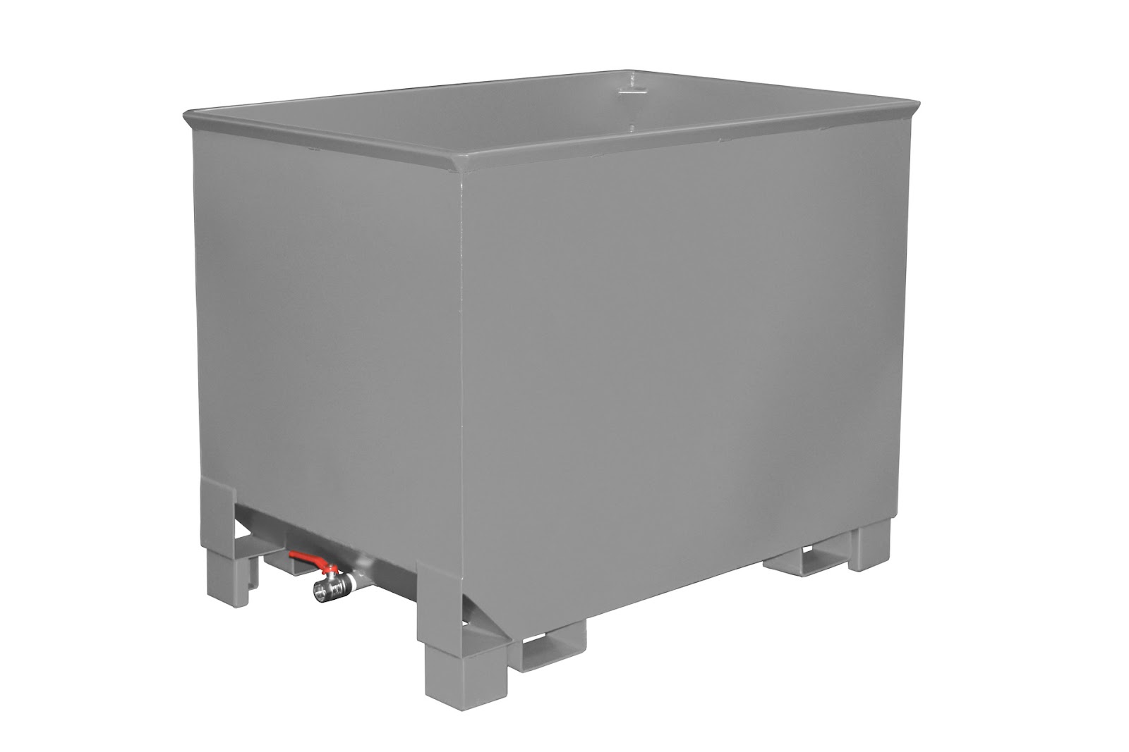 Spaandercontainer CS 80, gelakt, Muisgrijs