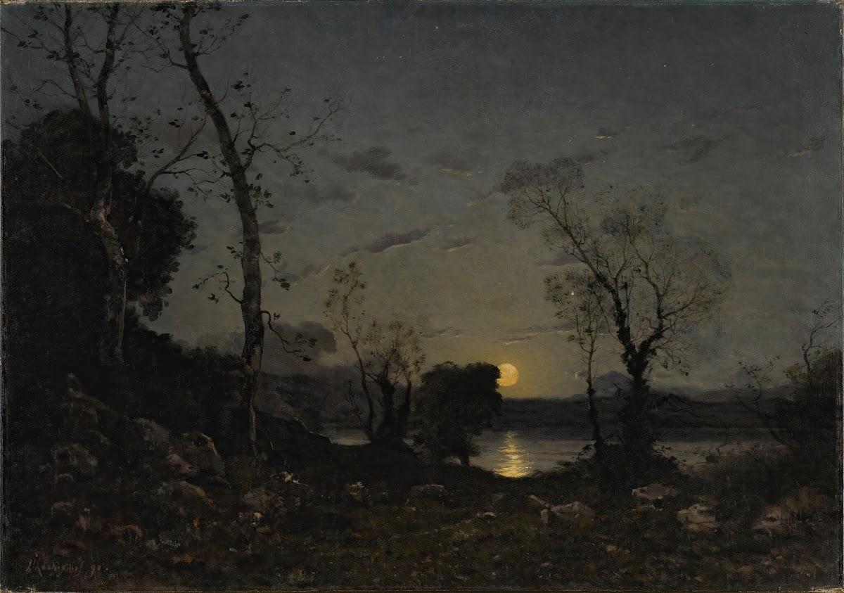 Un lac au clair de lune 1890