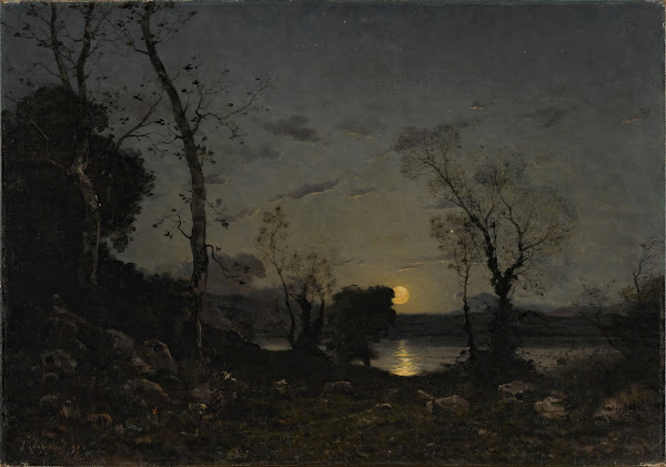 Un lac au clair de lune 1890