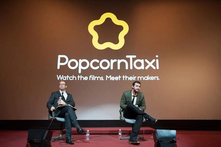 Richard Armitage taking audience questions at Popcorn Taxi
