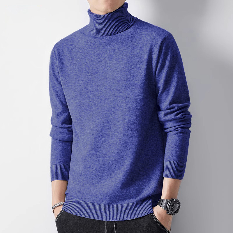 Men's Turtleneck Sweater, Warmly Lined, Winter