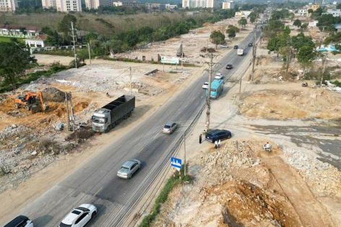 Công trường tuyến nối Đại lộ Thăng Long - Hòa Bình tăng tốc - Báo Sức Khỏe &amp; Đời Sống