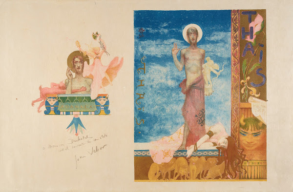 Thaïs  2 projets dillustrations pour la partition de Jules Massenet 1893