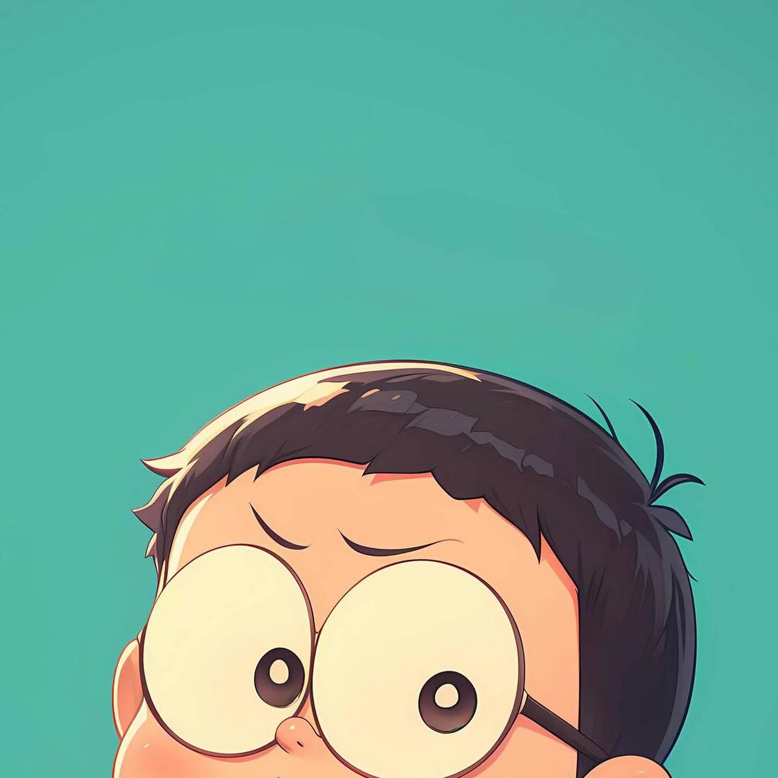 Download Cute Nobita From Doraemon Thinking Full HD iPhone