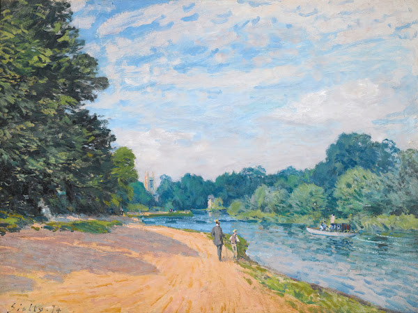 La Tamise Avec Hampton Church 1874
