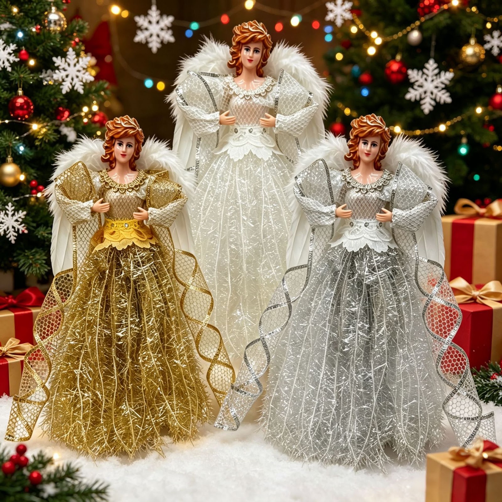 Weihnachtsbaum-Engel mit Flügeln