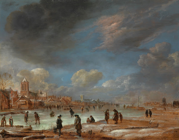 Winter Landscape near a Town with Kolf Players c 1658   c 1660