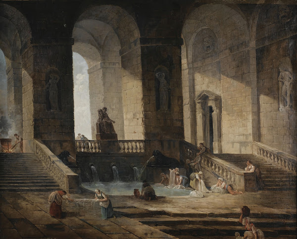 Lavandières dans une architecture romaine 1804