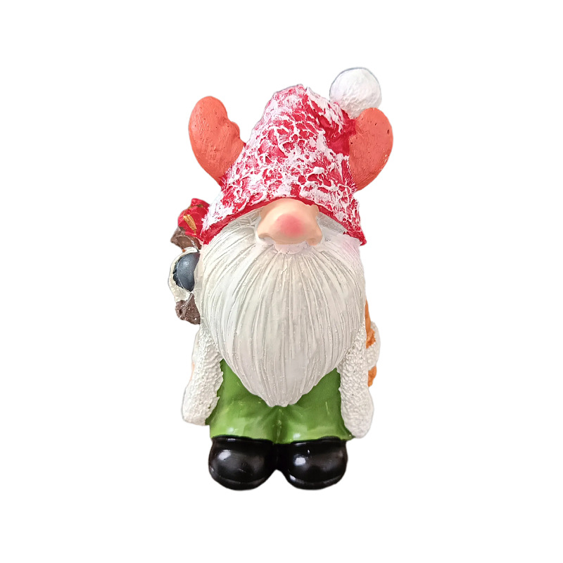 Christmas gnome with hat, resin figure