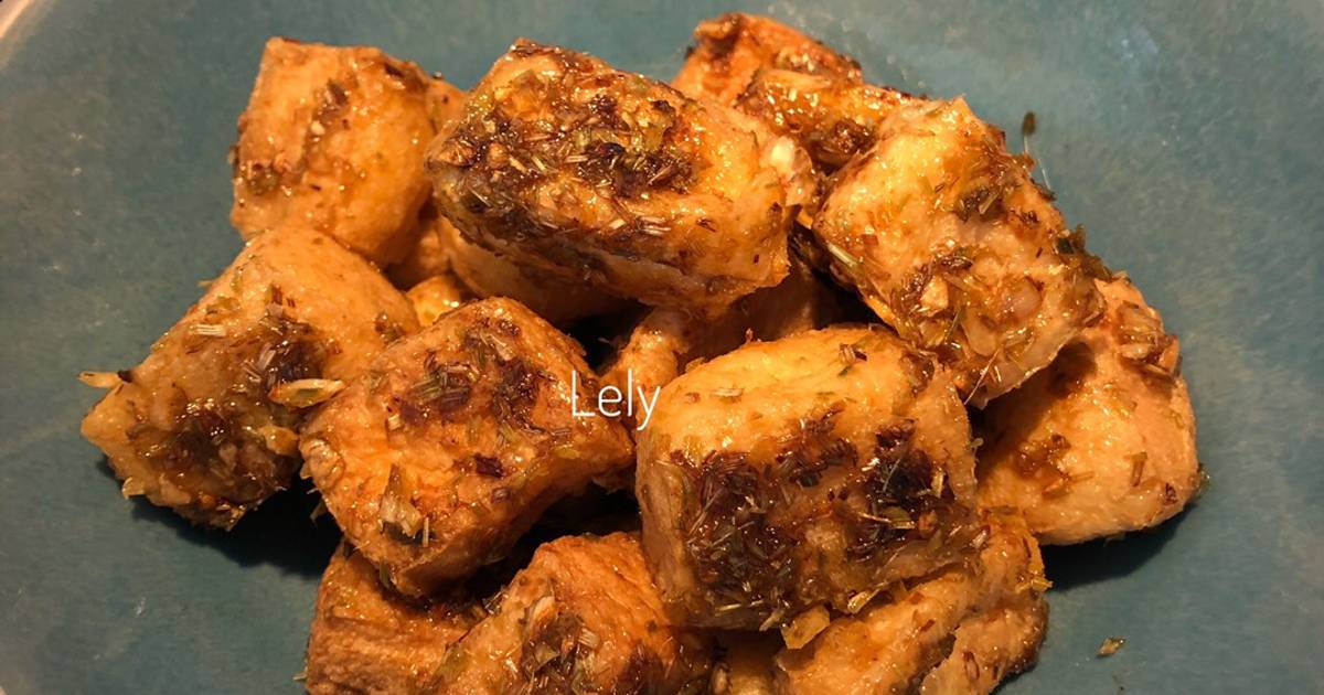 Đậu hủ bọng lăn sả tỏi