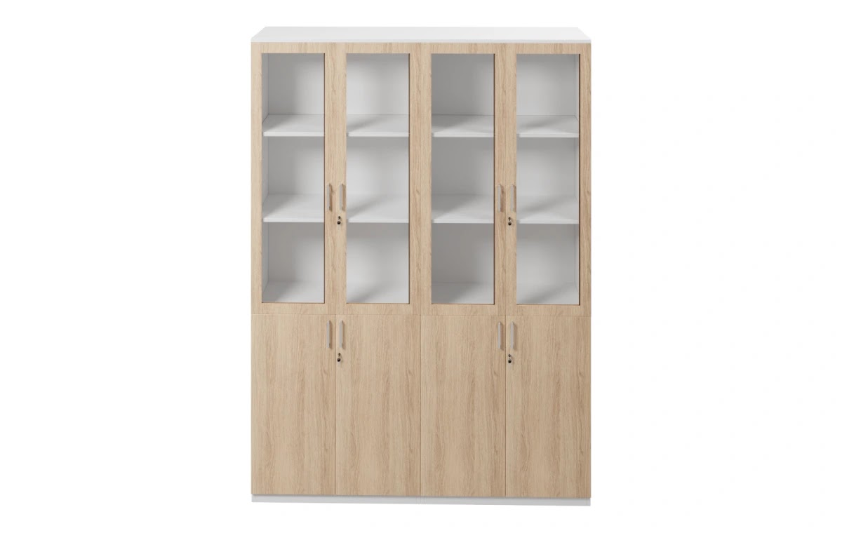 RADAR Color Full Height Eight-Door Glass Cabinet