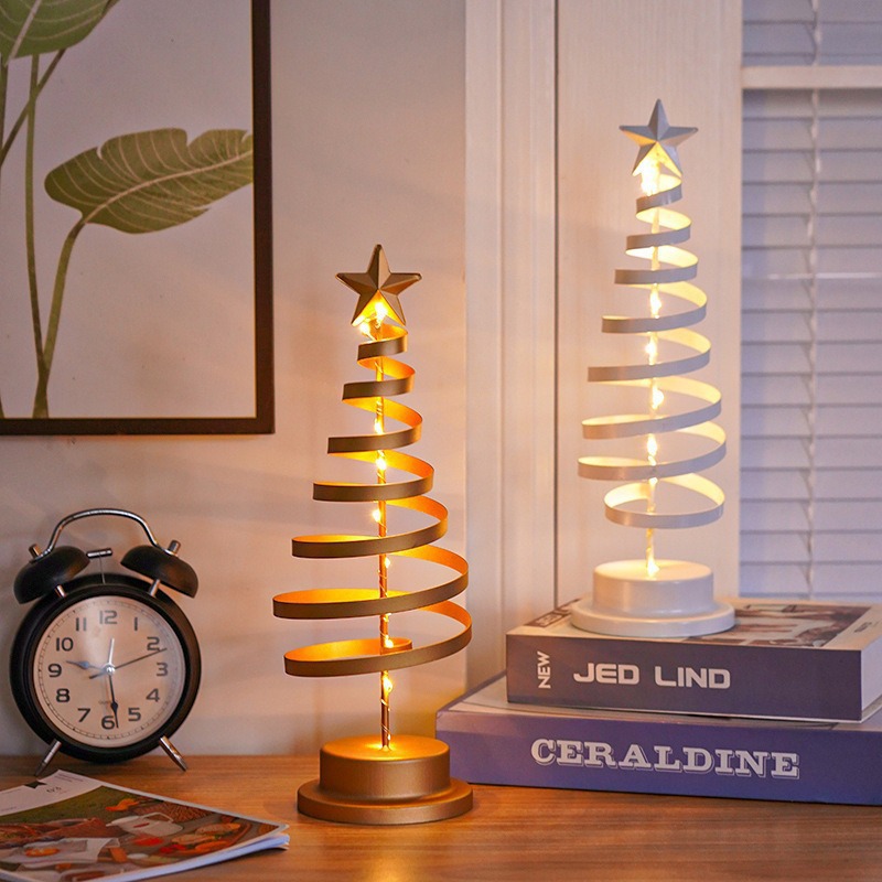 LED table lamp, star design, iron
