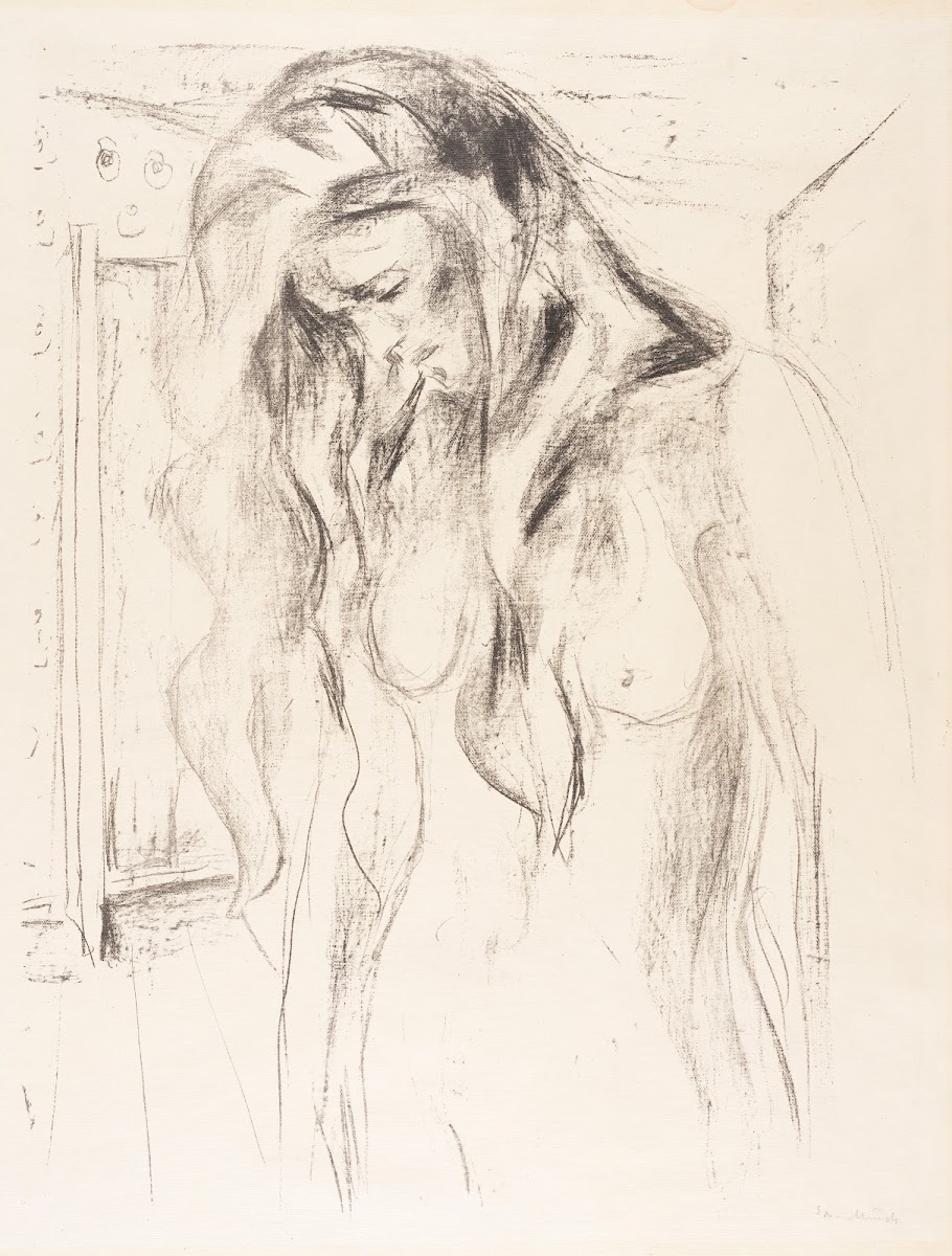 Weinende junge Frau Gråtende ung kvinne 1921