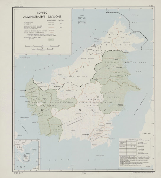 Borneo  administrative divisions 1945