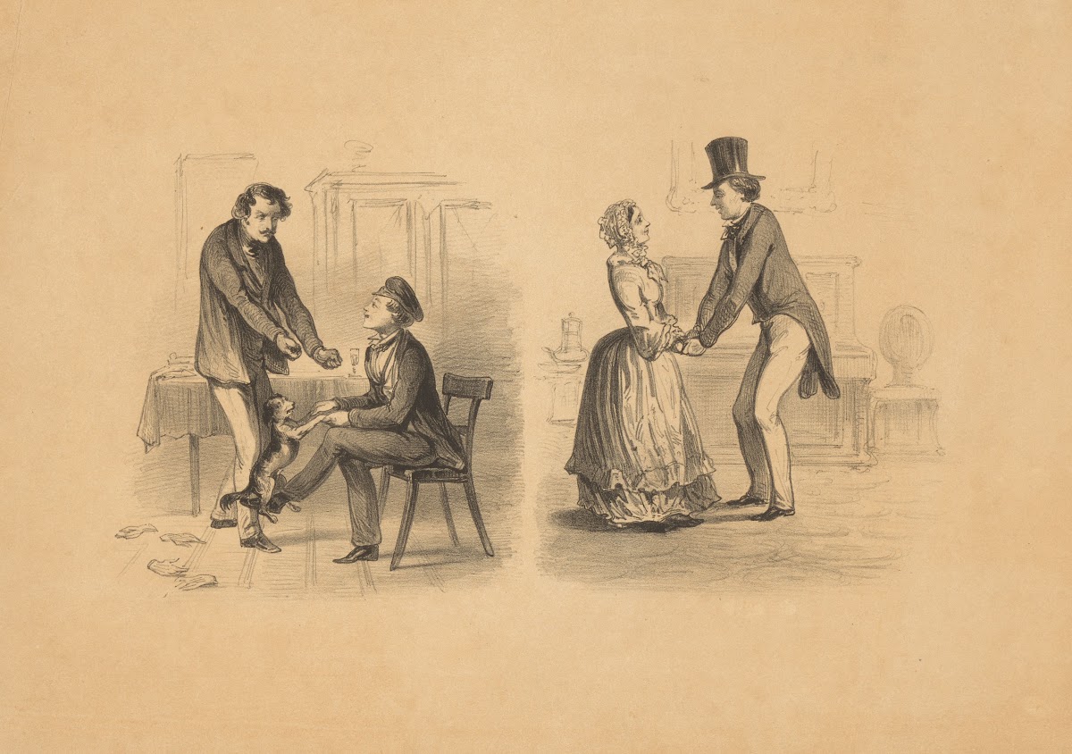 Mannen en moeder en zoon in gesprek 1832   1897