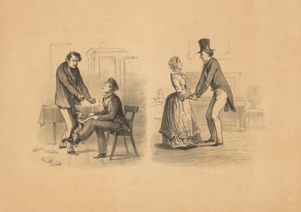 Mannen en moeder en zoon in gesprek 1832   1897