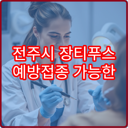 전주시 장티푸스 예방접종 가능한 병원과 해외여행 준비 정보