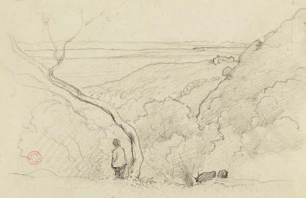 Paysage de bord de mer 19th century