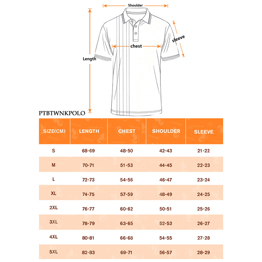 AOP PTB Striped Button Polo