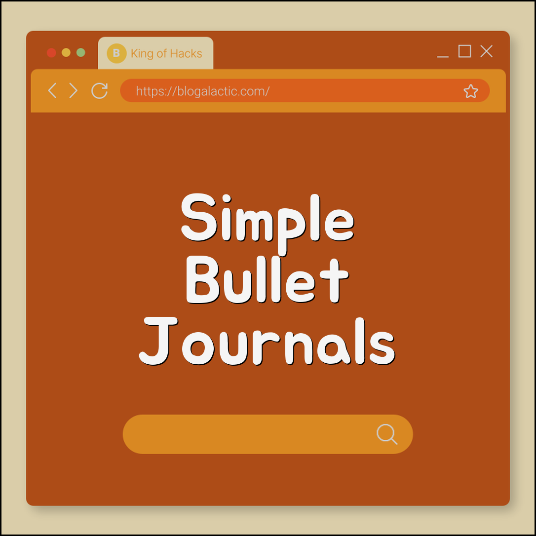 Simple bullet journal layouts (weekly, monthly, yearly)