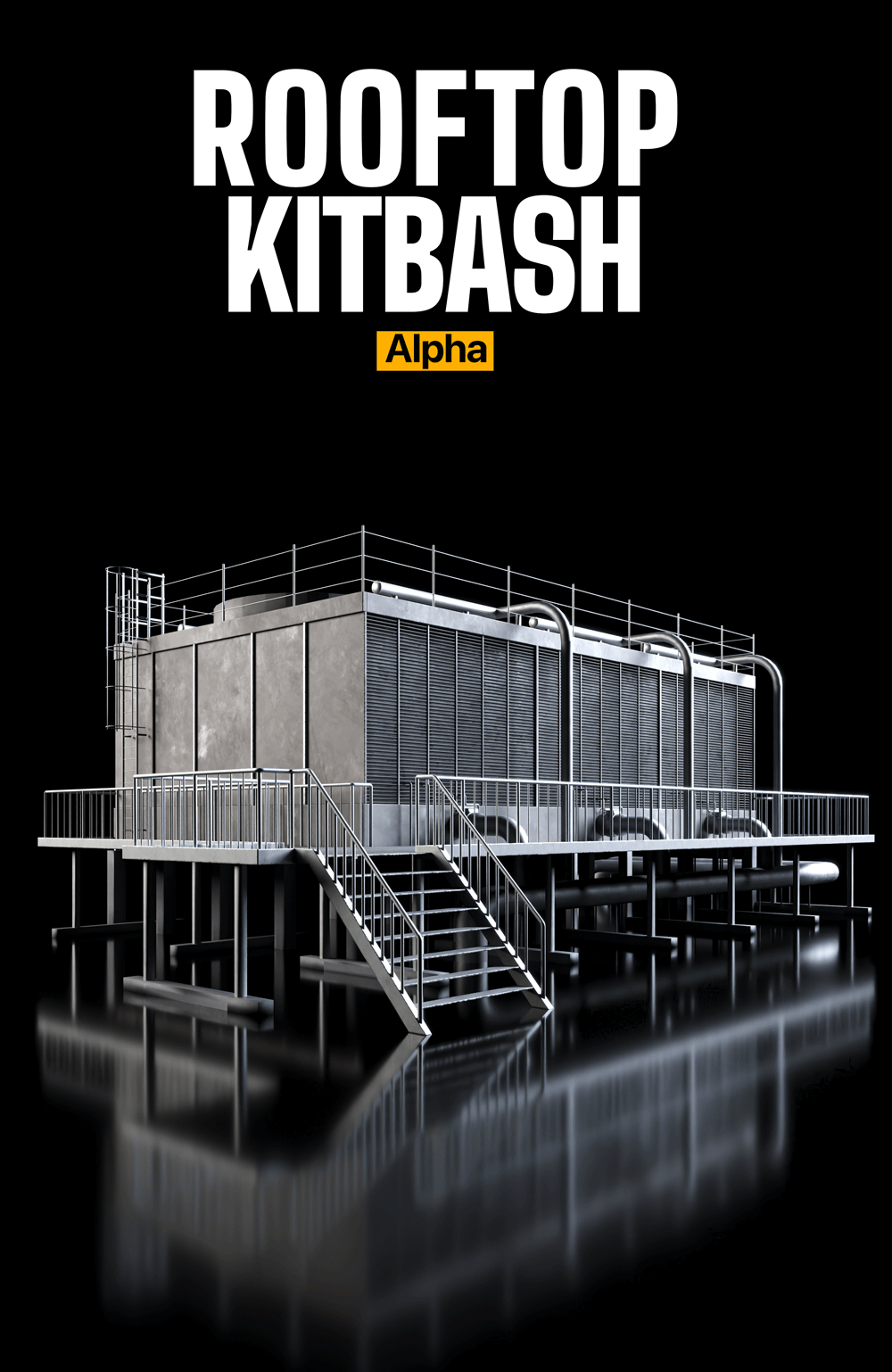 Rooftop Kitbash — city lights aerial view
