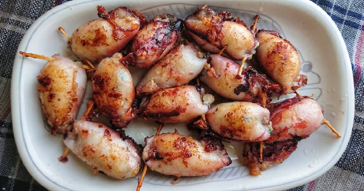 Mực nhồi tôm thịt