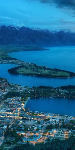 Landscape, Queenstown, New Zealand, City 4K Wallpaper Background