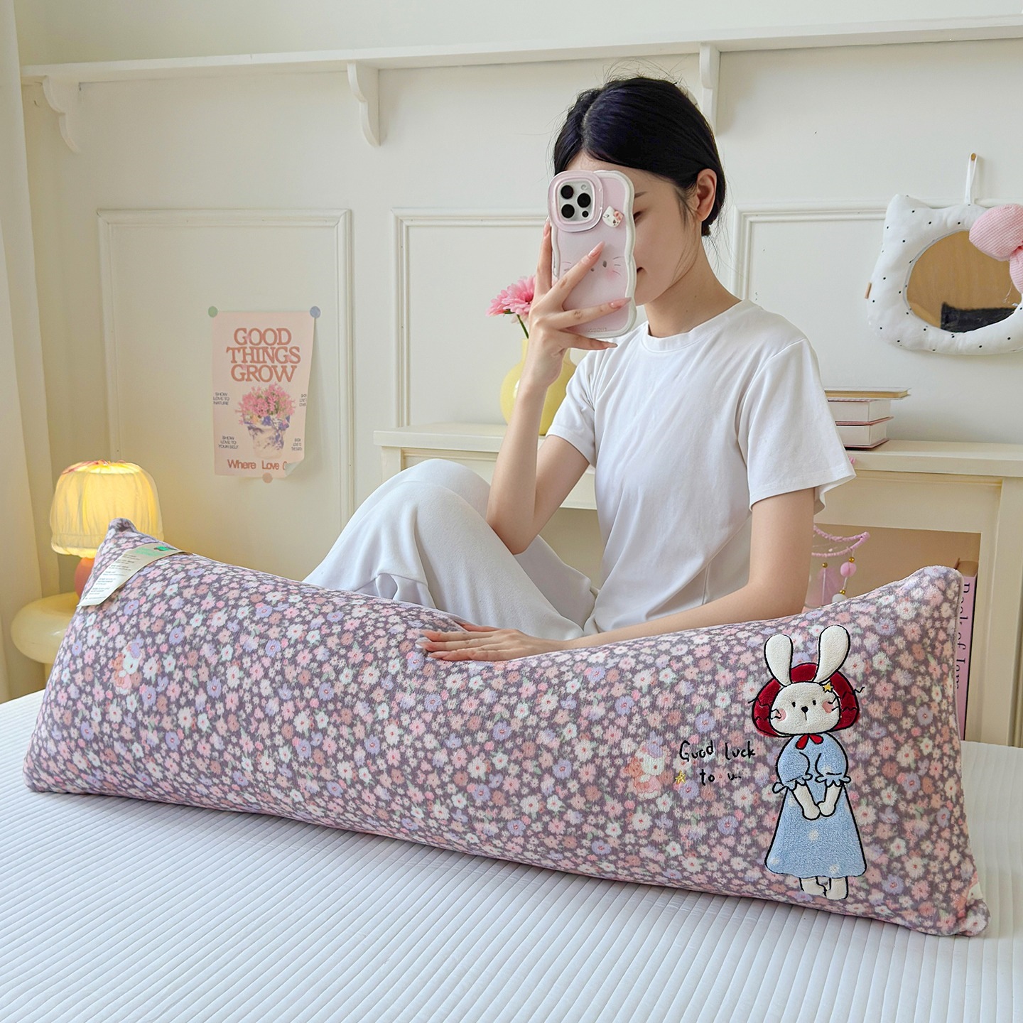 Cartoon Side Sleeper Pillow, Microfiber, Removable
