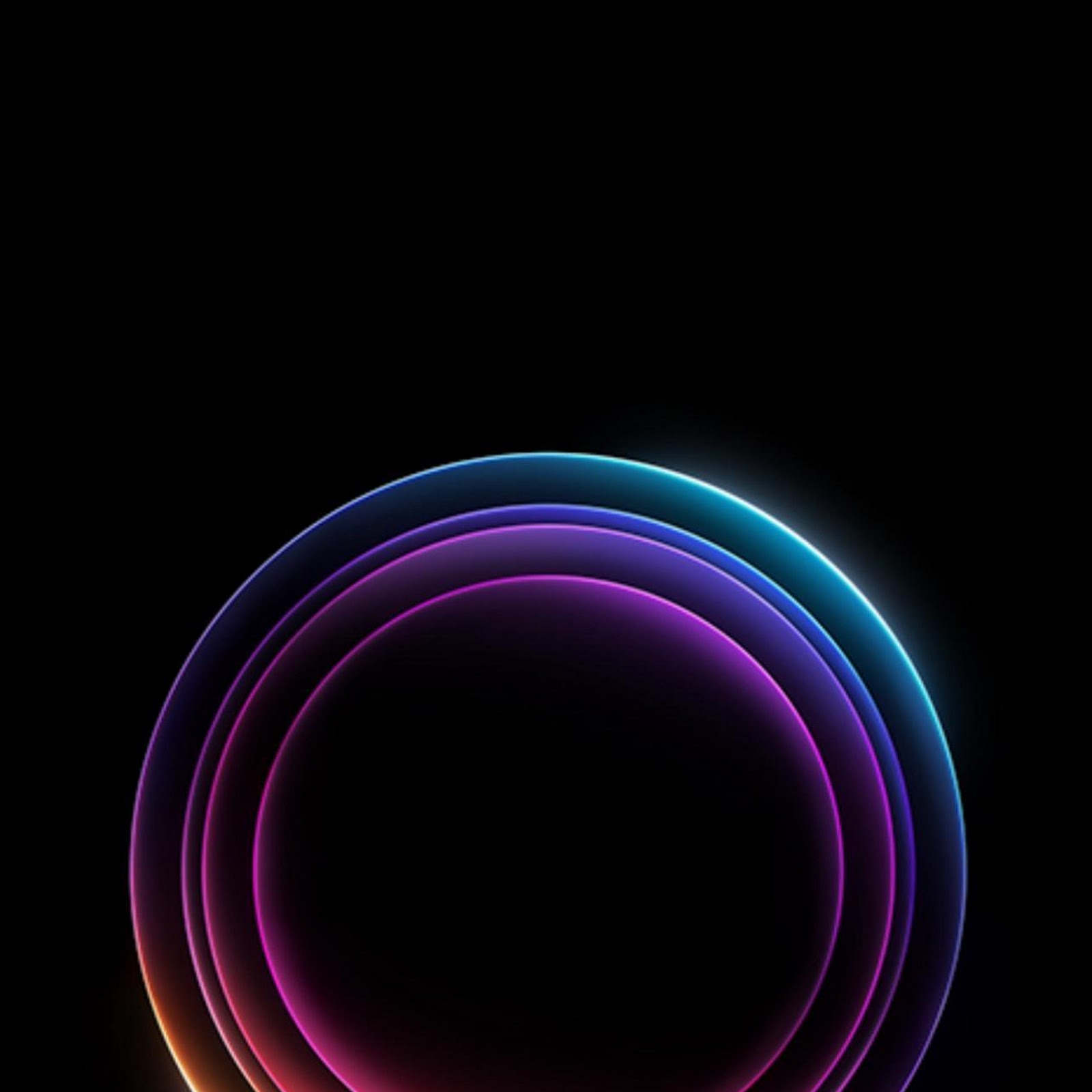 Download Glowing Abstract Neon Rings Full HD iPhone