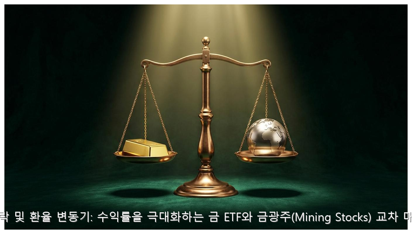 금값 하락 및 환율 변동기: 수익률을 극대화하는 금 ETF와 금광주(Mining Stocks) 교차 매매 전략 핵심 안내 및 분석 인포그래픽 (5)