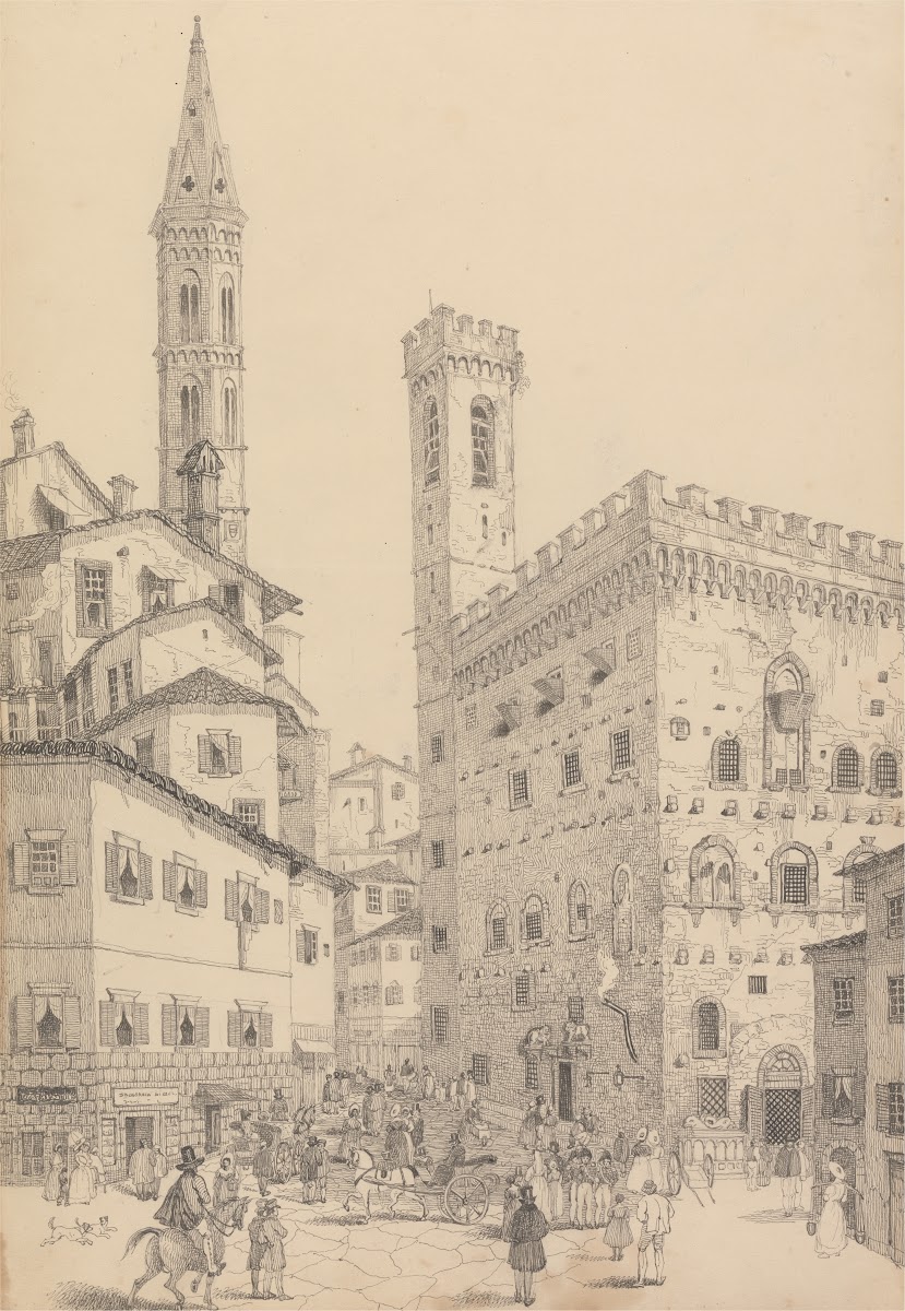 South View of the Barqello or State Prison and Spire of the Badia 1842