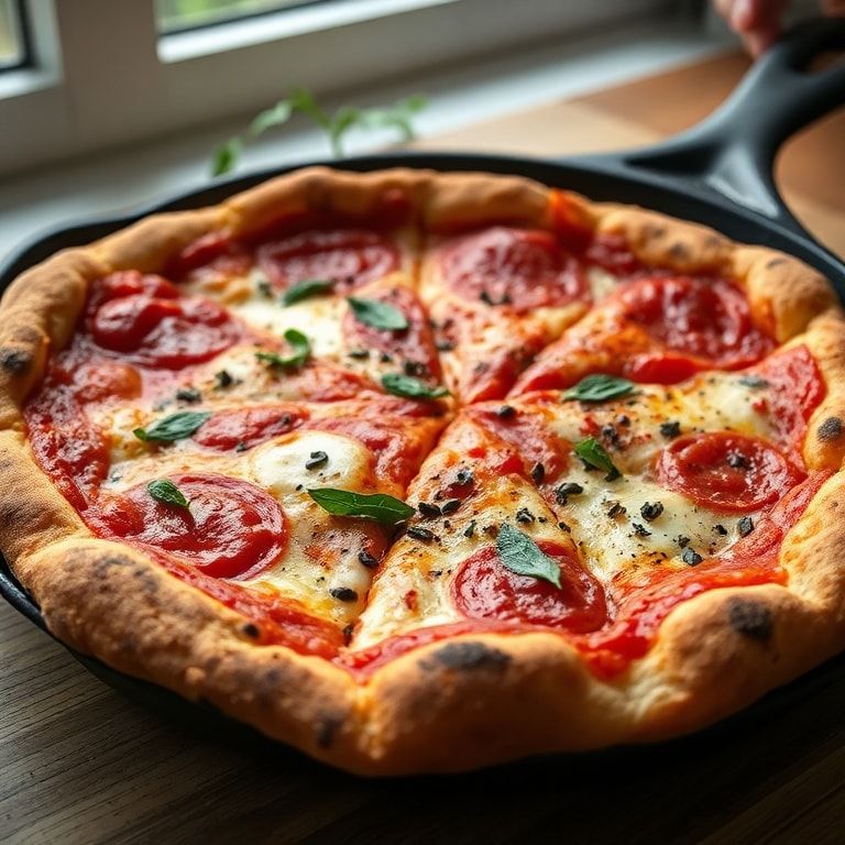 Cast Iron Pizza Perfect Crispy Crust at Home – Easy, Quick & Family‑Friendly finished