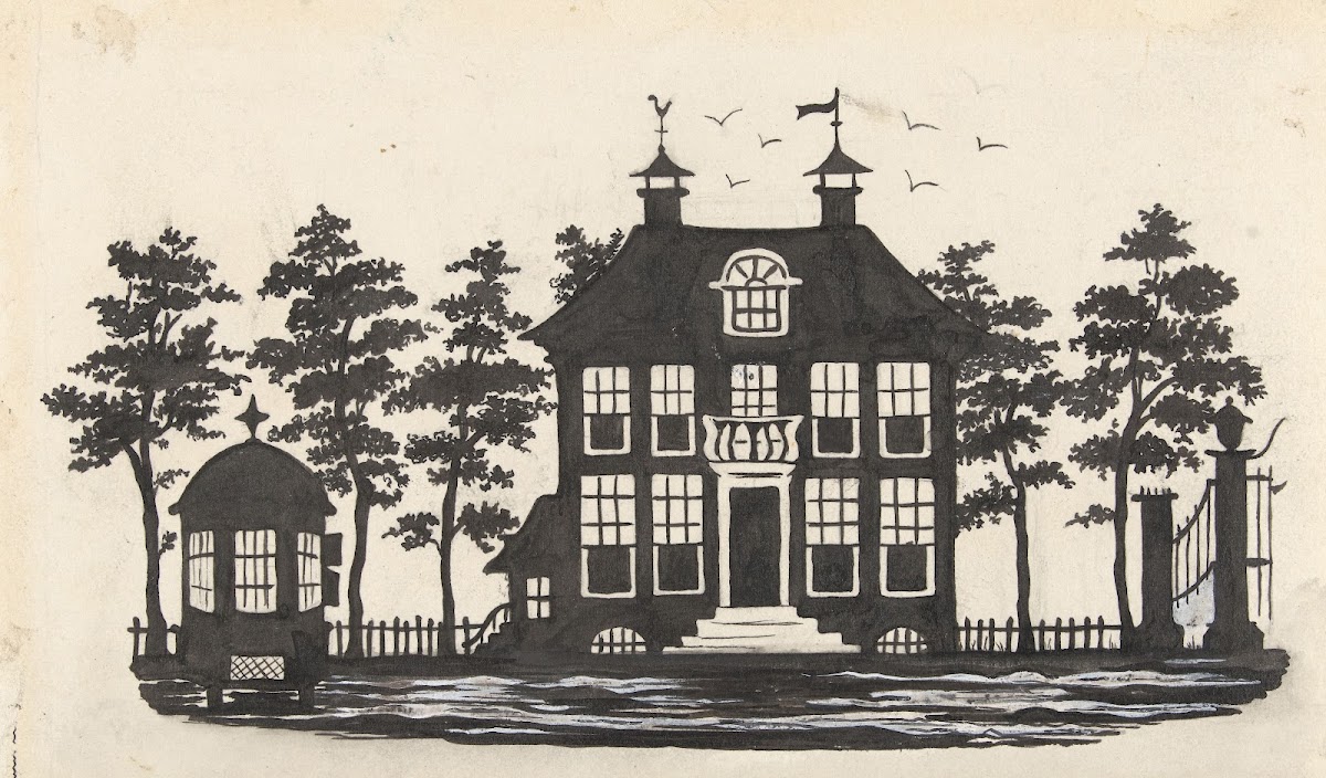 Silhouet van een huis 1884   1917