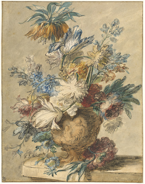 Bouquet of Spring Flowers in a Terracotta Vase 1720s