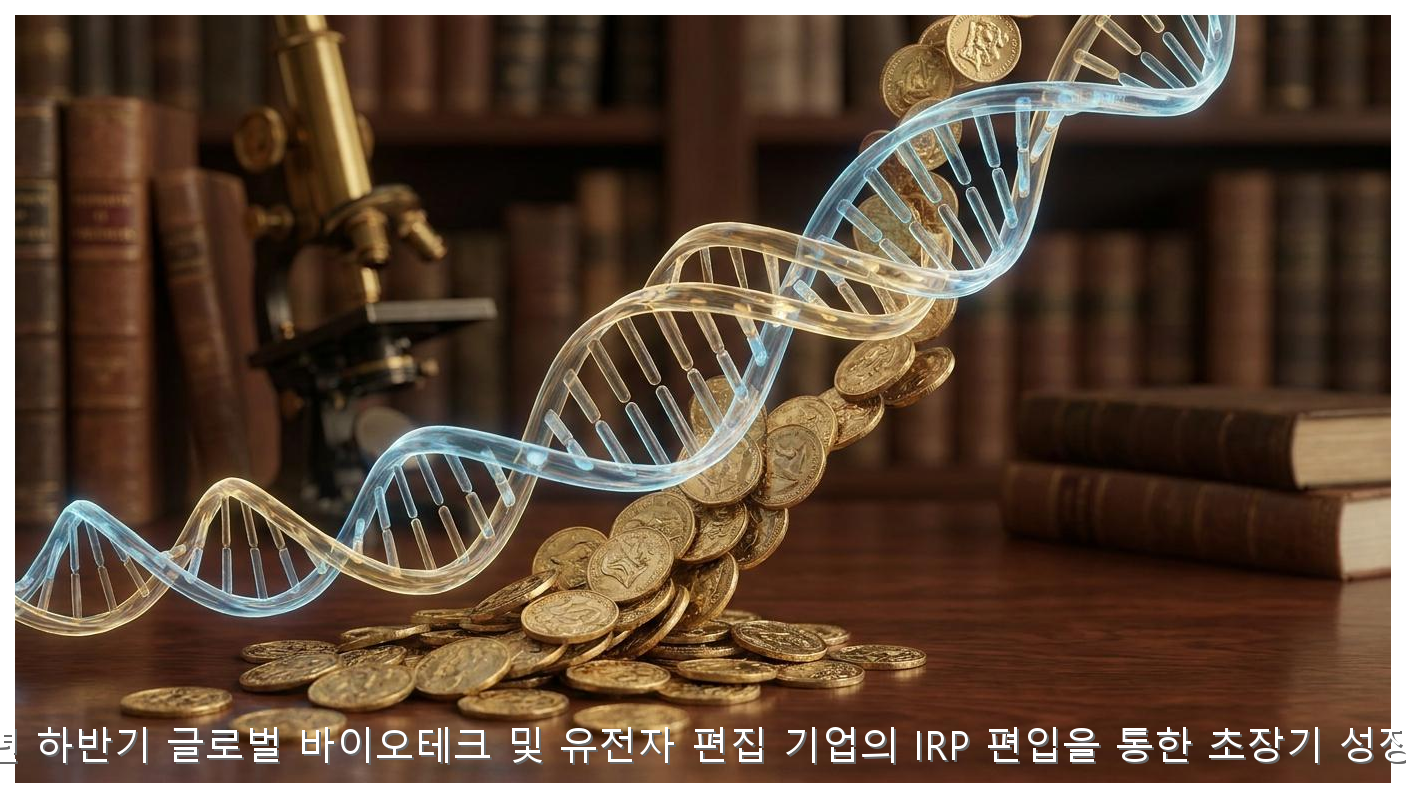 2026년 하반기 글로벌 바이오테크 및 유전자 편집 기업의 IRP 편입을 통한 초장기 성장 전략 핵심 안내 및 분석 인포그래픽 (8)