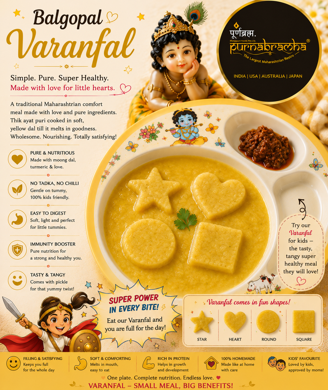 Balgopal Varan Fal - Maharashtrian dish at Purnabramha