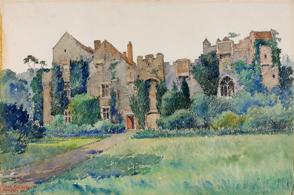 Compton Castle Devonshire England 1928