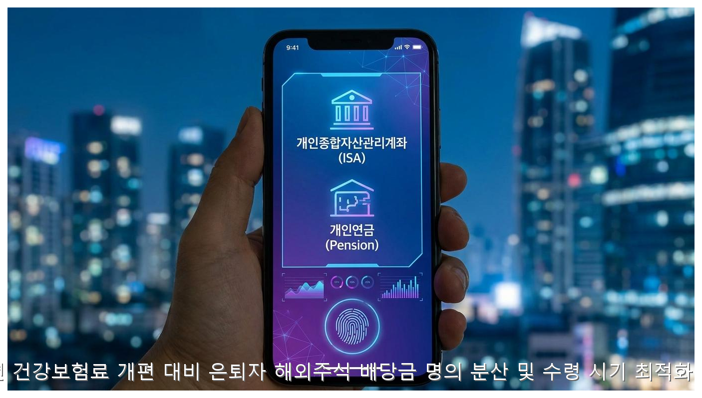 2026년 건강보험료 개편 대비 은퇴자 해외주식 배당금 명의 분산 및 수령 시기 최적화 가이드 핵심 안내 및 분석 인포그래픽 (7)