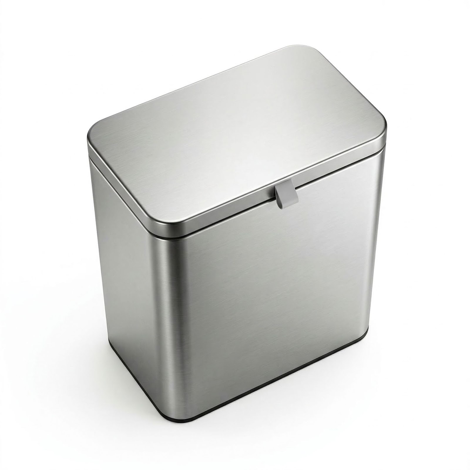 Edelstahl-Wandmülleimer, quadratisch, 8 L